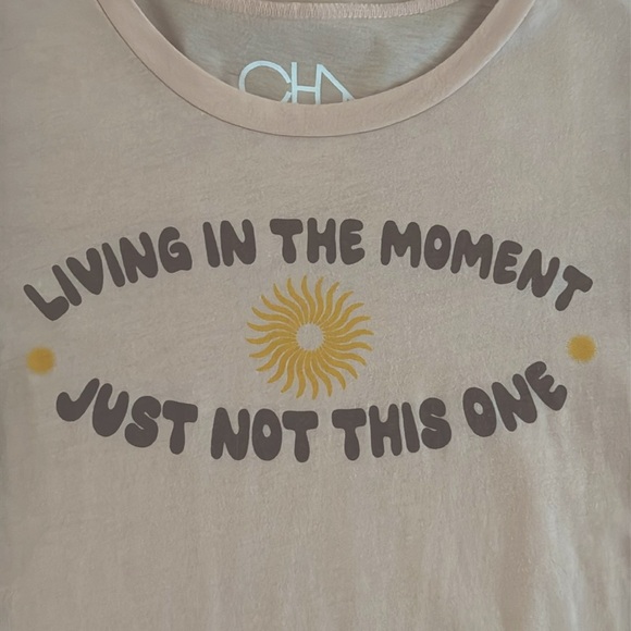 CHASER Living In The Moment Pink Tee Small - Picture 3 of 5